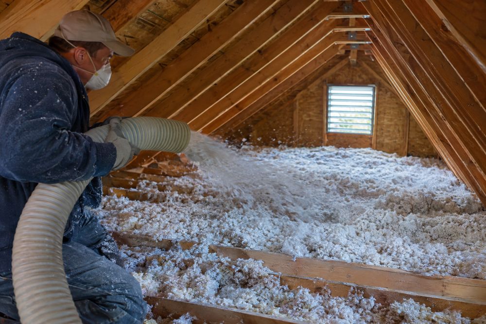 Blown-in attic insulation